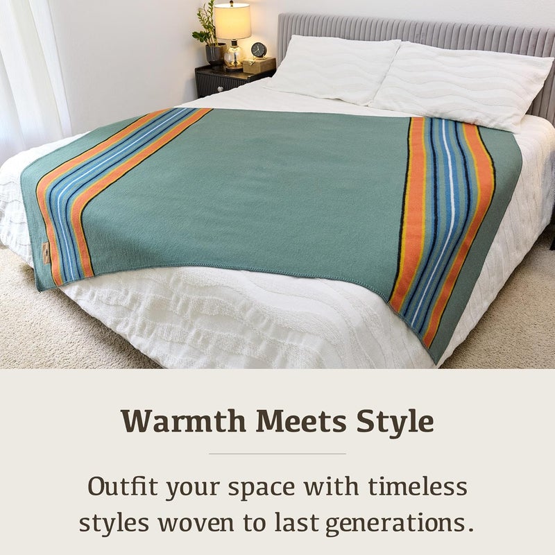 Chubbuck Authentic Chubbuck 100% Wool Blanket Camping (60" x 84") - Large Warm Blanket for Camping, Emergency, Outdoor Concerts and Home Use - Fire Retardant, Soft and Warm Blankets for Winter (Glacier) - Image 5